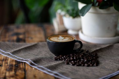 Background of Rest and enjoy coffee at a coffee shop.