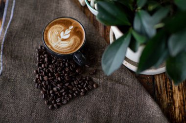 Background of Rest and enjoy coffee at a coffee shop.