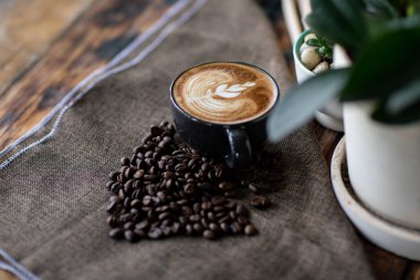 Background of Rest and enjoy coffee at a coffee shop.