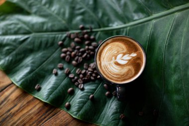 Background of Rest and enjoy coffee at a coffee shop.