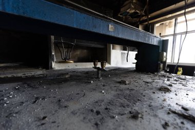 Yangın sonucu oluşan bilim laboratuvarı..
