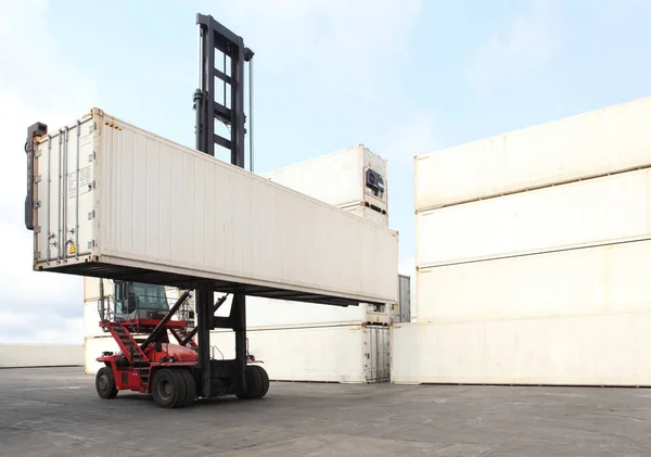 Logistik Bakgrund Eller Transport Industri Eller Sjöfart Container Cargo Transport — Stockfoto