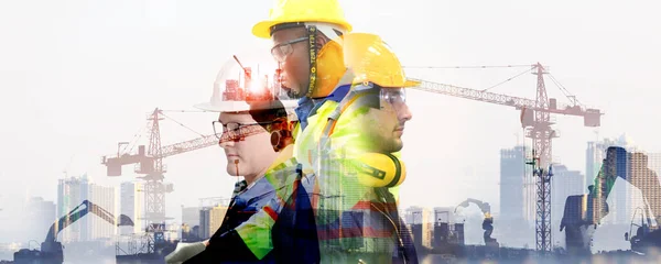 Construction Engineer Worker Site Background — Stock Photo, Image