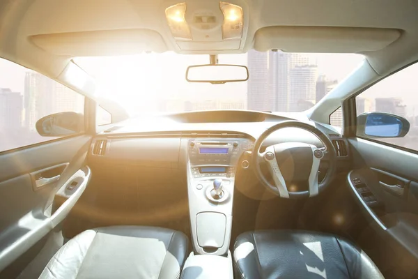 Interior Del Coche Con Luz Solar — Foto de Stock