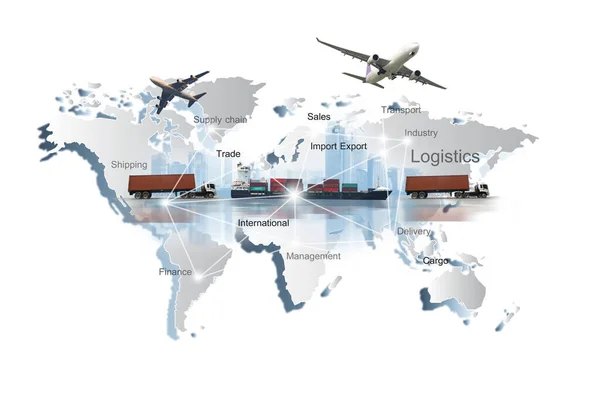 Transportation Import Export Logistic Shipping Business Management — Stock Photo, Image