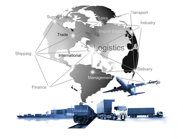 Transport Import Export Logistik Sjöfart — Stockfoto