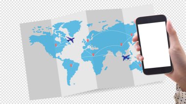  seyahat ve turizm konsepti, pankart tasarımına hazır