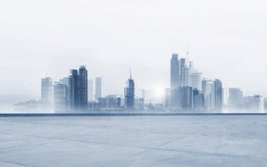 Beyaz arkaplan üzerinde bina veya şehir