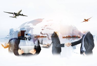 Lojistik veya endüstri lojistiği ve lojistik geçmişi, lojistik ağ dağılımı üzerinde çalışan konteyner konteynır nakliye gemisi