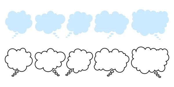 Cloud speech bubbles — Stock Vector