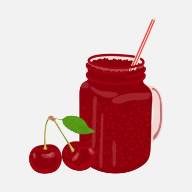 Kamışlı organik çilek kokteyli.