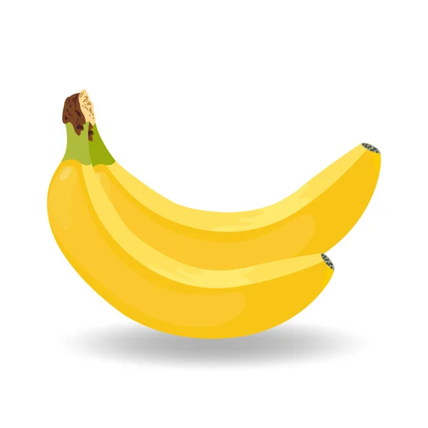 Absztrakt csokor banán fehér háttér — Stock Vector