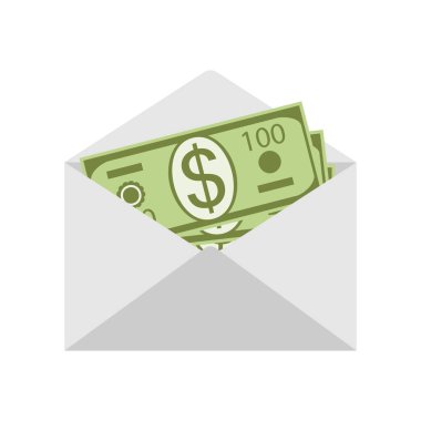 Zarfın içinde dolar.