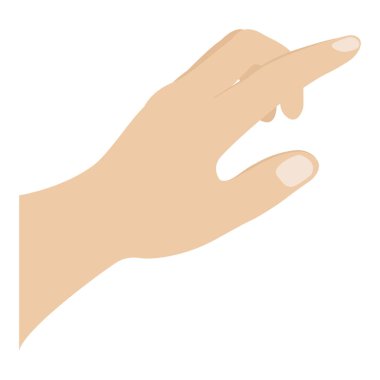 El hareketi. Yükseltilmiş işaret parmağıyla