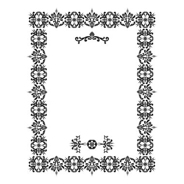 Vektör sınırları, dekoratif çiçek elementleri