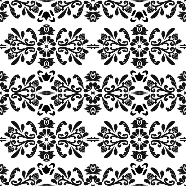 Seamless oriental pattern floral stencils — Stock Vector