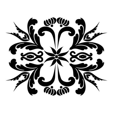 Mehndi deseni. Yeniden kullanılabilir çiçek boyası kalıpları.