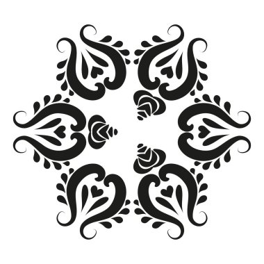 Arabesk ile dairesel vektör deseni.