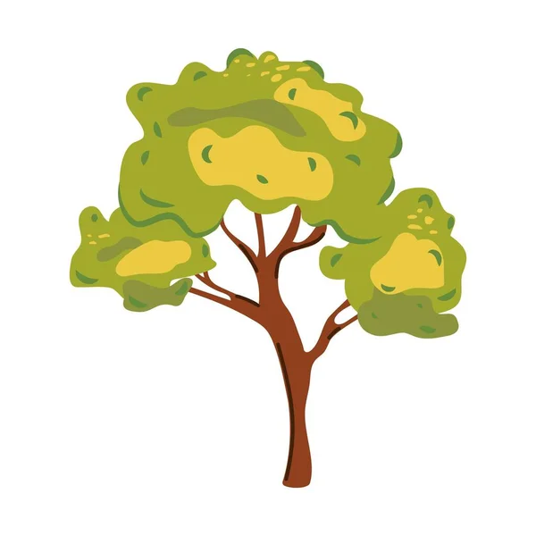 Tree in a flat style. Cartoon tree — Stock Vector