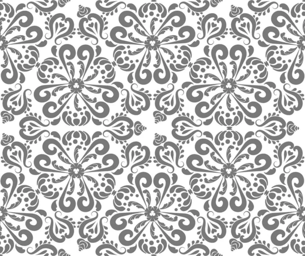 Ornement oriental gris motif sans couture. — Image vectorielle