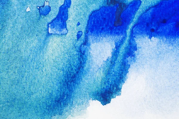 Abstract Blauw Aquarel Luxe Vloeibare Kunst Schilderen Handgetekende Geïsoleerde Wassen — Stockfoto