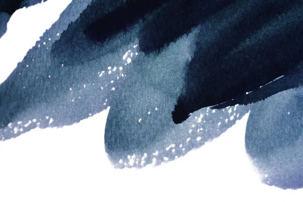 Penseel Inkt Aquarel Hand Getrokken Geïsoleerd Witte Achtergrond Abstract Koude — Stockfoto