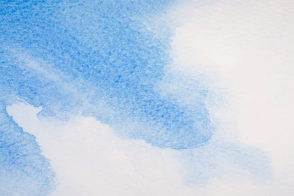 Abstract Blauwe Aquarel Witte Achtergrond Kleur Van Zomer Zonnige Dag — Stockfoto