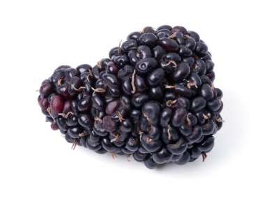 İzole edilmiş dut. Üst manzara organik dut meyveleri beyaz arka planda. kırpma yolu ile.