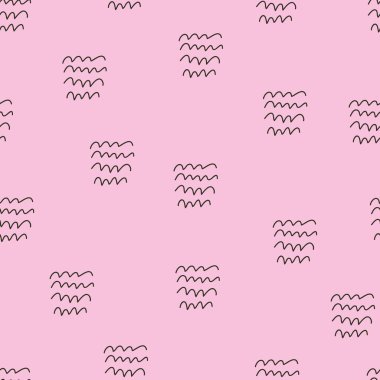 summer  Seamless pattern with abstract decor elements. flat simple vector. hand drawing. design for fabric, textile, wrapper, print