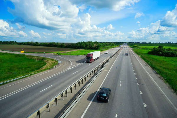 Cars driving on the road