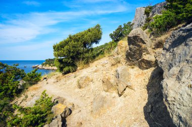 Deniz manzarası. Karadeniz sahil yolu .