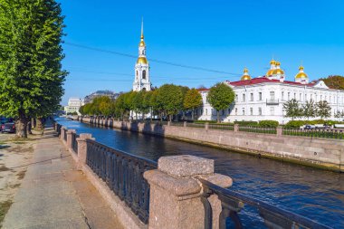 Kryukov Kanalı 'ndaki Aziz Nikolai-Epifani Katedrali. Saint-Petersburg