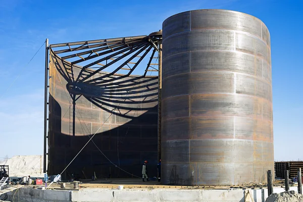 RVS - 500. The deployment of vertical steel tank Stock Image