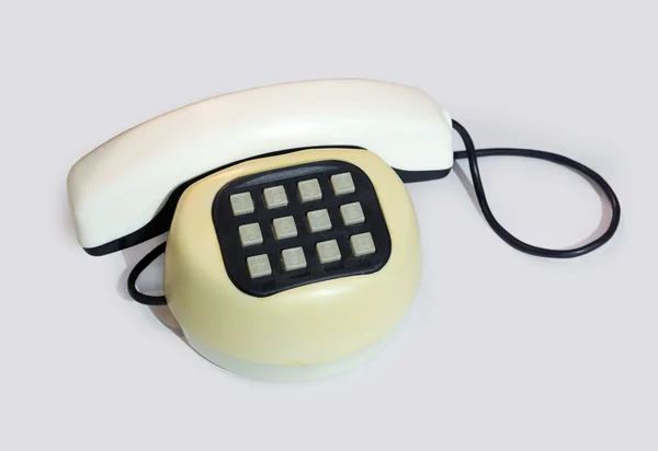 Vieux téléphone à bouton-poussoir en plastique  . — Photo