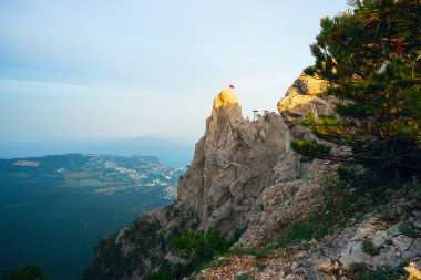 En iyi dağ Ai - Petri dan dağ manzarası.