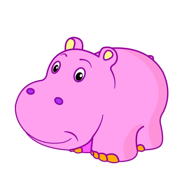 Animal World Hippopotamus Funny Animals Color Children Illustration Books — Stock Photo, Image