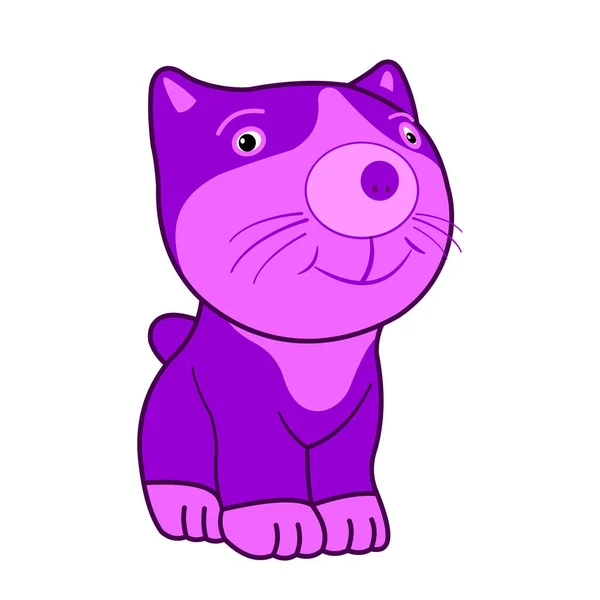 Der Tierwelt Katze Lustige Tiere Farbe Kinderillustration Für Bücher — Stockfoto