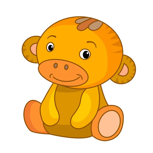 動物界では猿 色の面白い動物 児童書の挿絵 — ストック写真