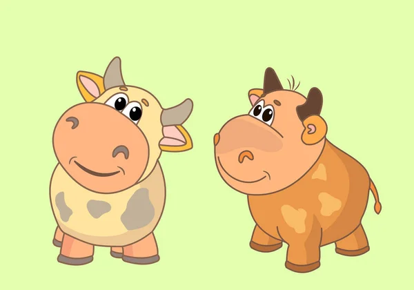 Mundo Animal Vaca Animais Engraçados Cor Ilustração Infantil Para Livros — Fotografia de Stock