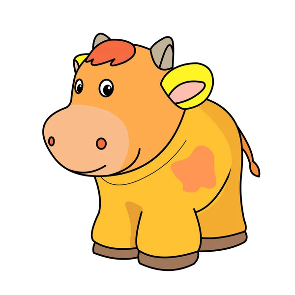 Mundo Animal Vaca Animales Divertidos Color Ilustración Infantil Para Libros —  Fotos de Stock