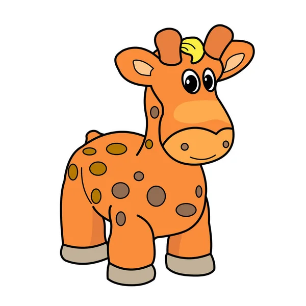 Dierenwereld Een Giraffe Grappige Dieren Kleur Kinderillustratie Voor Boeken — Stockfoto