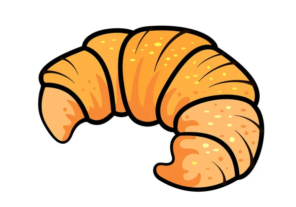 Ontbijt Kleur Afbeelding Van Croissants Tekening Lijnen Kleur — Stockfoto