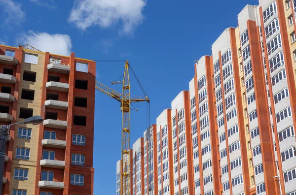 Construção Uma Nova Casa Tijolos Vários Andares — Fotografia de Stock