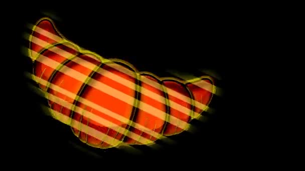 羊角面包用于设计的黑色背景上的动画 — 图库视频影像