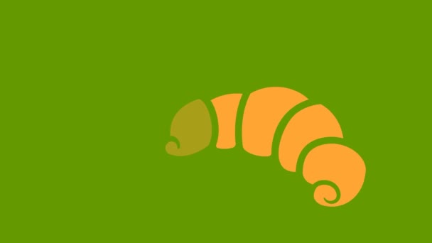 Croissants Animação Fundo Colorido Para Design Web — Vídeo de Stock