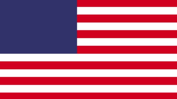 Amerikanischer Unabhängigkeitstag Juli Usa Flagge — Stockvideo