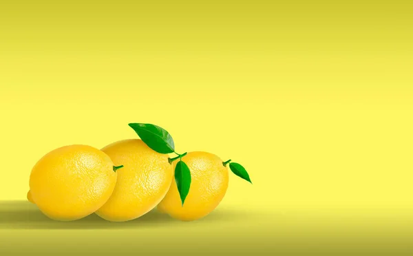 Sárga Citrom Kompozíció Színes Háttérrel Egészséges Étel Vitaminok Egészséges Életmód — Stock Fotó