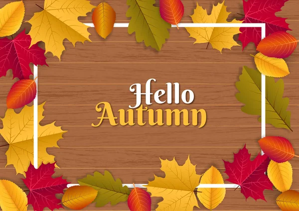 Herbst Saisonale Feiertagsillustration Mit Verstreuten Blättern — Stockvektor