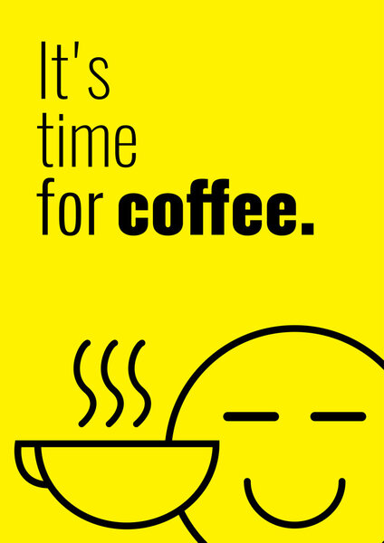 Время до кофе. Смешная креативная цитата. Разноцветная векторная типография
.
