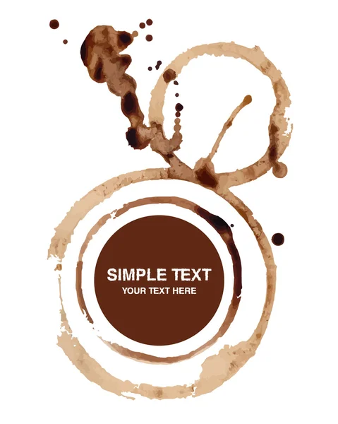 Vector coffee stain on white background — Stock Vector